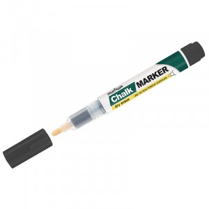 MunHwa Маркер меловой "Chalk Marker" CM-01 черный, 3мм, спирт.основа, пакет, отгр.кр.24шт, шк760620