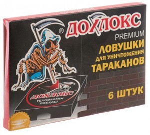 От тараканов ловушка картон. Дохлокс Премиум 6шт/уп, цена за уп., коробка (фипронил)