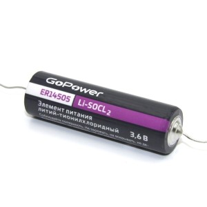"Элемент питания GoPower 14505 PC1 Li-SOCl2 3.6V с выводами (1/10/500)