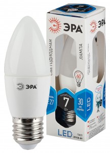 ЭРА стандарт свеча B35 E27 7W(560lm) 4000K 4K 109x37 B35-7w-840-E27 6117