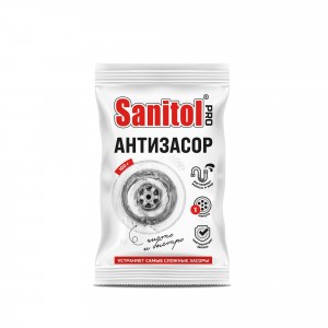 Средство для устранения засора ПОРОШОК АНТИЗАСОР 100гр SANITOL PRO, ЧС-276