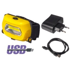 Focusray фонарь налобный 1057 (акк. 3,7V 770 mAH) 3W СОВ, черный/пластик, 3 режима, BL (3 шт.)