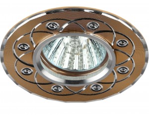 ЭРА св-к встр. алюмин. 12V/220V 50W MR16 GU5.3 серебро/золото KL40 SL/GD/1 (аналог 476418) 8928