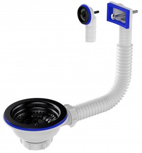 Aquant Выпуск 3 1/2" с черной металлической решеткой, круглый и прямоугольный  переливы ,NV385-10-MR
