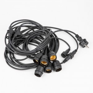 Uniel Гирлянда для теплиц, 8,5м 6xE27 IP54 чёрная UDL-K230 6/E27/5M IP54 BLACK BELT-LIGHT GREENHOUSE