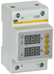 IEK Реле напряжения и тока РНТ-д 1ф. 25А, 3мод, 120-300В IVC31-1-25