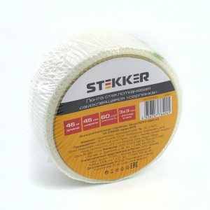 STEKKER Лента самоклеящаяся "серпянка", 60 г/м 45 мм, 45 м, белая INTP11-6048-45 39912