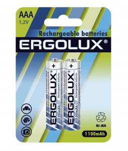 Ак-р Ergolux R03 1100mAh Ni-Mh BL2