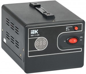 IEK Стабилизатор напр. 1-ф. переносн. 1,5кВА HUB электронный тип IVS21-1-D15-13