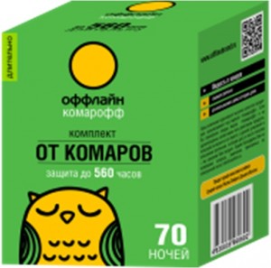 ОФФЛАЙН Комарофф ДЛИТЕЛЬНО Комплект От комаров 70 ночей (фумигатор "АнтейПлюс" + жидкость 45мл)