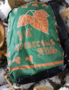 Уголь березовый 3кг (по 3 пакета, цена за 1 пакет) Брянск (зеленый пакет)