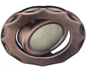 Ecola DH07 MR16 GU5.3 св-к поворот.Звезда Медь 25x88 FL1602EFS
