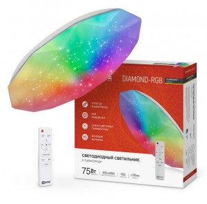 ASD/inHome св-к св/д управляемый 75W(6000lm) 2K-4K-6K d500x90 пульт ДУ COMFORT DIAMOND-RGB  4583