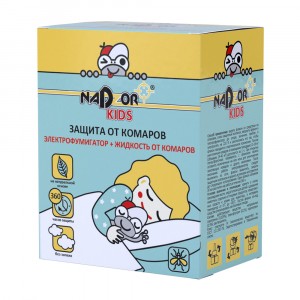 Nadzor Kids Комплект детский От комаров 45 ночей (фумигатор универс. LIBELL +жидкость 30мл) б/запаха