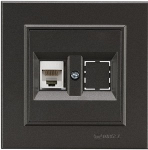 Makel Karea роз. компьют. СУ 1 мест. дымч. (RJ45) 56050035