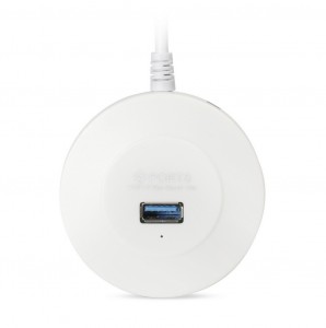 USB 3.0 хаб, 4 порта, СуперЭконом круглый, белый, SBHA-7314-W/100