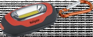Navigator фонарь-брелок NPT-KC07-R-2CR2032 1COB LED 1W(50lm) 62x35x35 2xCR2032 крас пласт 3реж 93657