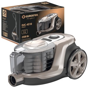 Пылесос Eurostek EVC-4510, 2500/420Вт, мультициклон, HEPA-фильтр, 3л, телескоп.ручка, шнур 5м