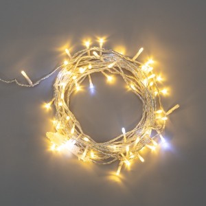 Гирлянда-нить уличная 75LED теплый белый, 10м, мерцание, прозрачный шнур, IP44  NEON-NIGHT 305-526