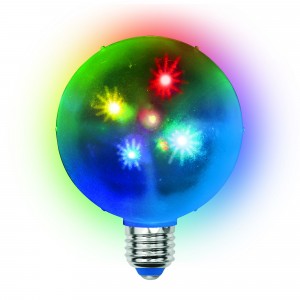 Лампа-диско E27 1.5W RGB Volpe Disco 3D ULI-Q310 "Звезды" d=10см 220V 1,5W/RGB/E27