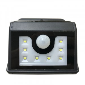 LAMPER LED св-к на солн. батарее настенный с датчиком движ. и осв-ти (фотореле), 8 св/д,80lm,602-210