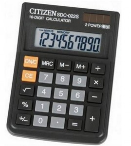 Калькулятор CITIZEN SDC-022S, 10 разряд.