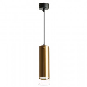 Feron св-к подвесной спот под лампу MR16 GU10 черный/золото 55x200 ML1898 LUMINA levitation 48747