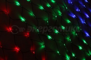 Гирлянда-сетка 96LED, разноцвет., 1х1,5м, 8 реж, IP20, 215-119-6 Neon Night