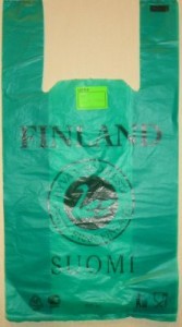 Пакет-майка ПНД 30+16*55см, 30мк, Finland, зеленый, отгр.крат.100шт/уп, цена за шт, Элпак, арт.08861
