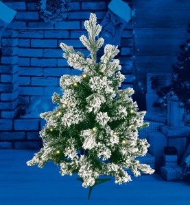 Uniel Дерево св/д «Ёлочка снежная» 3AA не в/к 54х60см 30LED ULD-T5460-030/SNA IP20 XMAS TREE SNOW