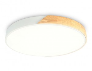 Ambrella св-к св/д декор. 45W(3375lm) 5000K 4K круг 500x50 белый/дерево IP20 ORBITAL FZ1301 WH/LW