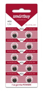 Э/п Smartbuy часовая AG3-10B G3 (392) LR736, LR41 BL10 (100/2000)  (SBBB-AG3-10B)