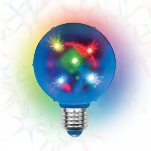 Лампа-диско E27 1.5W RGB Volpe Disco 3D ULI-Q308 "Звезды" d=8см 220V 1,5W/RGB/E27