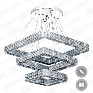 Estares св-к-люстра св/д упр. подвес Akrilika 80W 3S(8500lm) 2K-4K-6K квадрат 550x1200 IP44 пультДУ