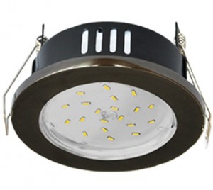 Ecola GX53-H9 св-к  IP65 Черный хром 98x55 FB5365ECB