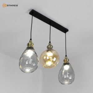 Estares св-к декор. накл ZAR Iine 1R 3xE27 max. 25w 640x1100 черный/золотой/прозрачный