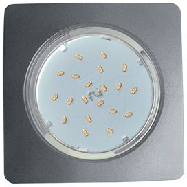 Ecola GX53 5357 св-к Квадрат Легкий Серебро 25x107 FS5357ECD