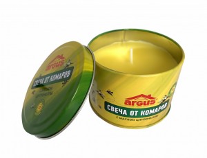 ARGUS GARDEN Свеча антимоскитная От комаров 80гр, банка  (10 часов) арт.CHJK-8055