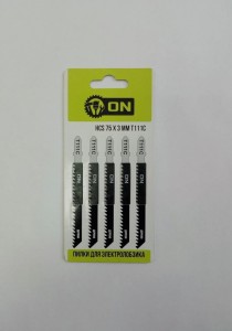 3-ON Пилки для электролобзика (HCS EU 75х3мм.) T-111C (дер., гр.рез.), (5шт), 15-04-010