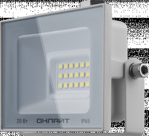 ОНЛАЙТ прожектор св/д IP65 20W 6500K 6K бел OFL-20-6K-WH-IP65-LED 90133