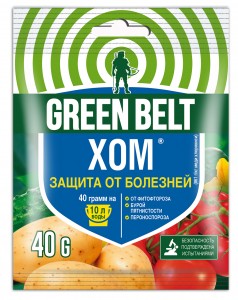 ХОМ (оксихлорид меди) 40гр. (защита от болезней-фитофтороз, макроспориоз) пакет Грин Бэлт 01-027