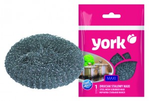 Губка для посуды металл (нерж сталь) Макси d=11см, 003020 York