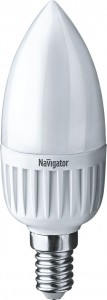Navigator Свеча C37 E14 5W(330lm) 2700 2K мат. 103x37 пластик NLL-P-C37-5-230-2.7K-E14-FR (10!)94480