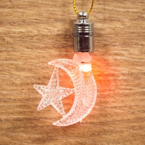 "Фигура новогод. подвесная "Месяц" 1LED RGB 8*6см (3*LR41 в/к) 501-092 Neon Night
