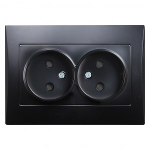 Smartbuy Вега роз. СУ двойная 10A черная (SBE-08b-10-S2-N)