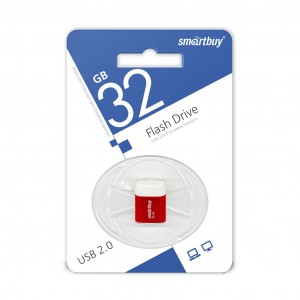 Флэш-диск (флэшка) USB Smartbuy 32GB LARA Red (SB32GBLARA-R)