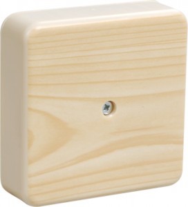 IEK коробка КМ41222-04 распред. ОУ 100х100х44 мм сосна (с контактной группой)