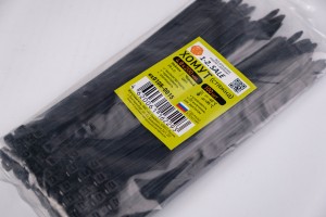 1-2.SALE хомут (стяжка) нейлон (PA6.6) 3,6х300 черный (уп. 100шт, цена за ШТУКУ) ex0108-0011 (РФ)
