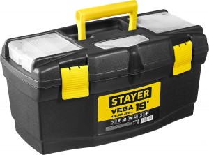 Ящик пластиковый с органайзерами, STAYER 38105-18, VEGA - 19"