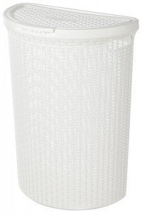 Корзина д/белья 45л ECO STYLE (46*26,5*61см), белая 431217616 Econova/Бытпласт
